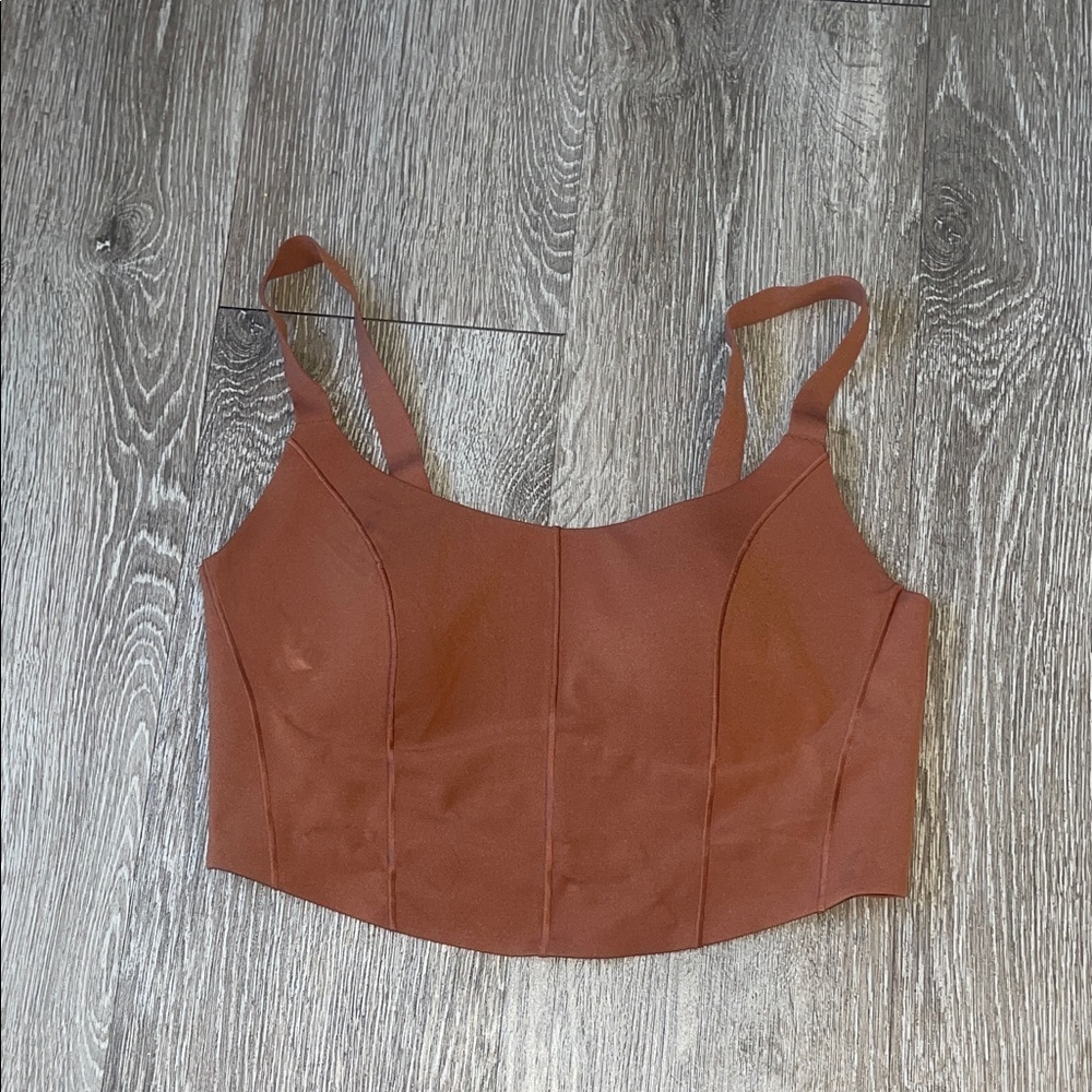 Aerie Terracotta Crop Top sports bra size medium workout casual comfy